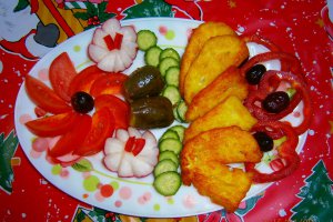 Branza halloumi prajita