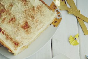 Tarta rustica cu mere si crema de vanilie