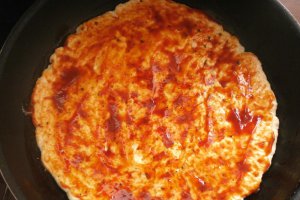 Pizza cu muschi file, ciuperci, masline si mozzarella