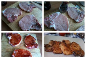 Cotlet de porc in sos barbeque