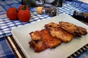 Cotlet de porc in sos barbeque