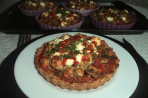 Tarte dietetice cu ciuperci si piept de pui