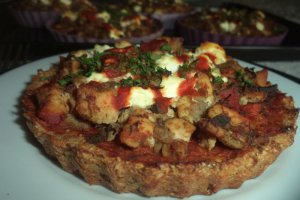 Tarte dietetice cu ciuperci si piept de pui
