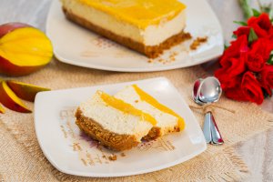 Cheesecake dietetic cu mango si Green Sugar- reteta video