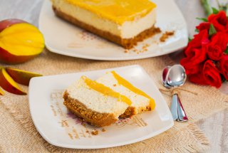 Cheesecake dietetic cu mango si Green Sugar- reteta video