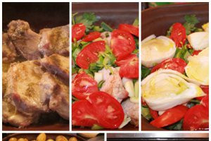 Felii de carne cu fenicul și cartofi noi