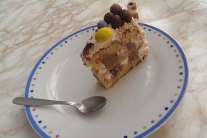 Tort cu crema de cocos si de ciocolata