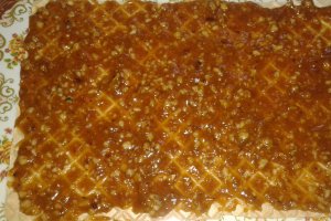Foi de napolitane cu crema caramel
