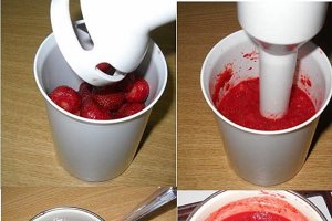 Rulada cu mousse de capsuni si green sugar