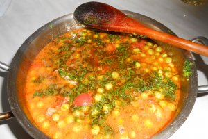 Mazare cu ceapa verde si rosii