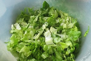 Omleta cu salata verde