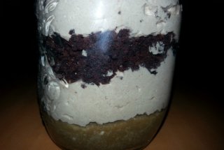 Cheesecake cu crema de mascarpone si nutella (in a jar)