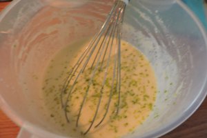 Clafoutis cu cirese si piersici