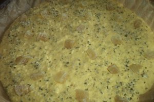 Cheesecake cu seminte de canepa si ghimbir confiat