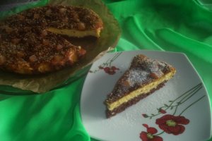 Cheesecake cu seminte de canepa si ghimbir confiat