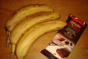 Inghetata de banane cu ciocolata