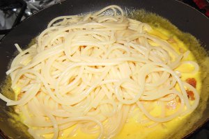 Spaghete carbonara, reţetă adaptata