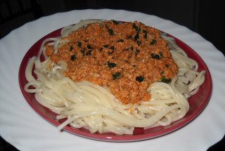 Spaghete cu carne tocata