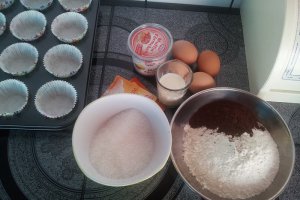 Briose cu budinca de vanilie