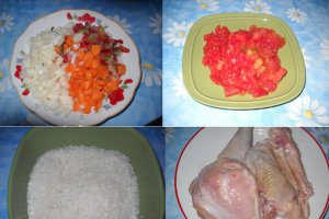 Pilaf cu carne de curcan
