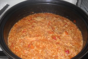 Pilaf cu carne de curcan