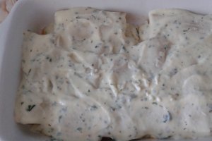 Rulade din foi de lasagna cu ficatei de pui