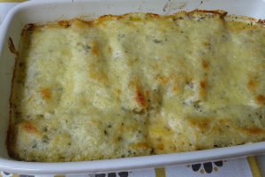 Rulade din foi de lasagna cu ficatei de pui