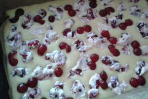 Prajitura cu visine si branza