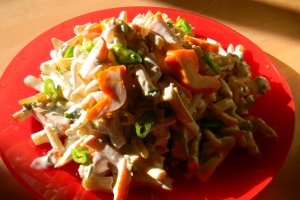 Salata de fasole galbena pastai cu iaurt