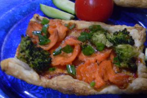 Felii cu somon afumat si broccoli