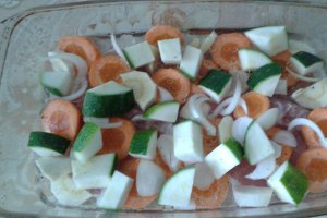 Cotlet de porc cu legume la cuptor
