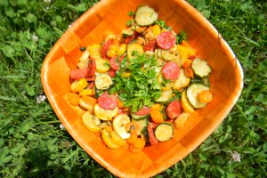Salata cu zucchini si chorizo