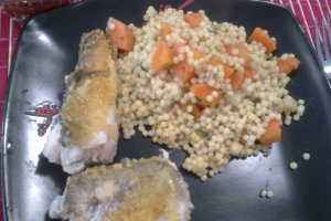 Cuscus cu peste si sos iute-dulceag