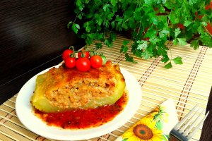 Dovlecel umplut cu carne toacata de porc