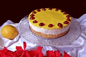 Cheesecake cu jeleu din lemon curd-reţeta cu numărul 600 şi o dublă aniversare