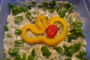 Salata de vinete cu perle de branza