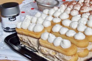 Prajitura cu piscoturi si piure de castane