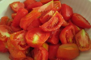 Rosii prajite cu ardei copt si carne de vita
