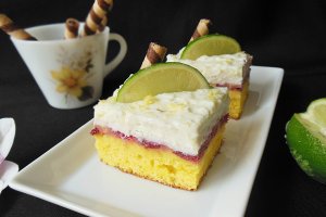 Rasturnata cu visine si crema de lime