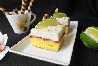 Rasturnata cu visine si crema de lime