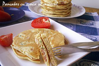 Pancakes cu sunca si cascaval