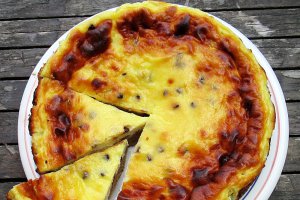 Prajitura cu branza si pepite de ciocolata