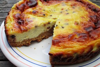 Prajitura cu branza si pepite de ciocolata