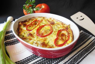 Dovlecei cu cas gratinati
