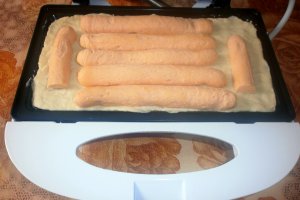 Sandvisuri cu cremwusti de pui facute la sandvismaker