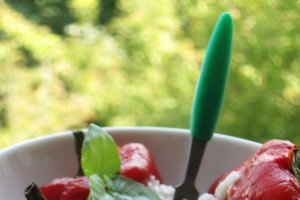 Salata de ardei copti cu usturoi