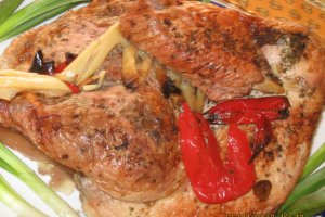 Friptura de curcan cu vin la tava