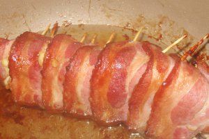 Piept de pui imbracat in bacon