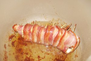 Piept de pui imbracat in bacon