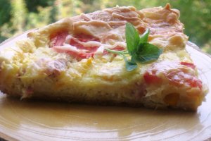 Tarta cu bacon si porumb